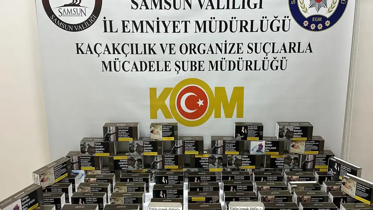 Samsun'da kaçakçılara operasyon: 15 bin makaron ele geçirildi
