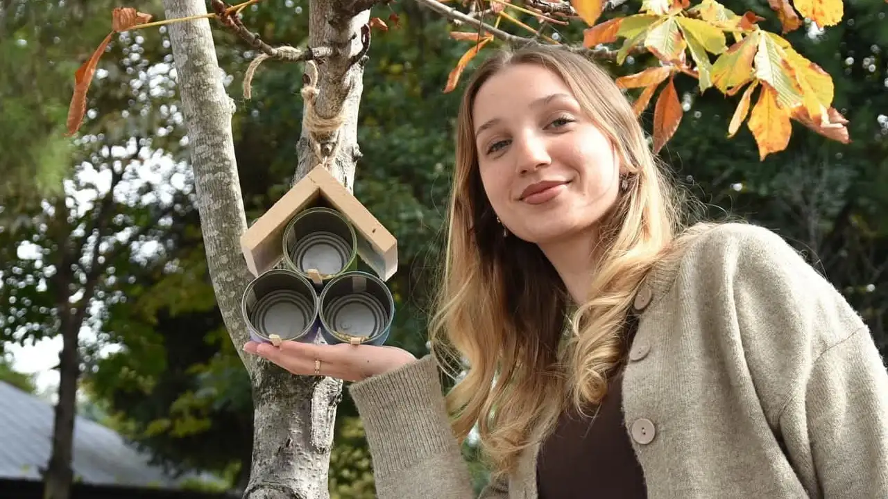 Giresun’da öğrencilerden örnek proje: Geri dönüşümlü kuş evleri yaptılar