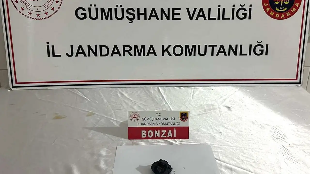 Trabzon’dan Gümüşhane’ye uyuşturucu getirirken yakalandı
