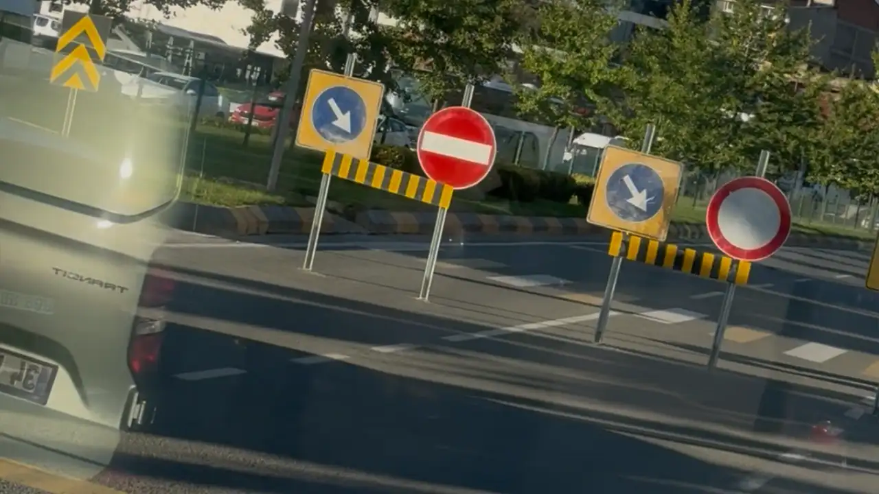 Trabzon’da kapatılan yol sabah trafiğinde yoğunluk oluşturdu