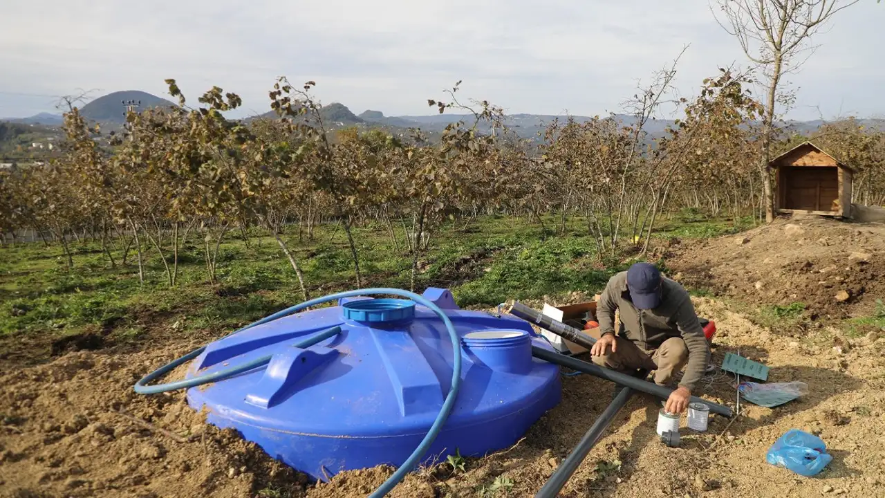 Ordu’da fındık bahçelerine toprak altı damlama sistemi kuruluyor