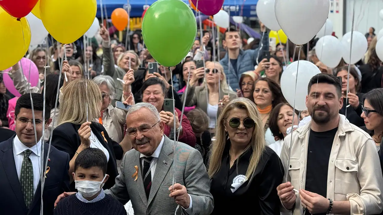 Ordu'da lösemiyi yenen minik Mirza için gökyüzü balonlarla doldu
