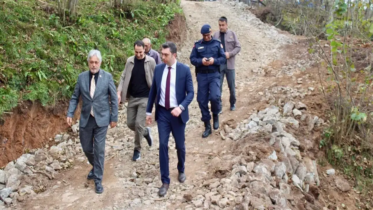 Giresun Kaymakamı Uludağ, köylerde yürütülen çalışmaları yerinde inceledi