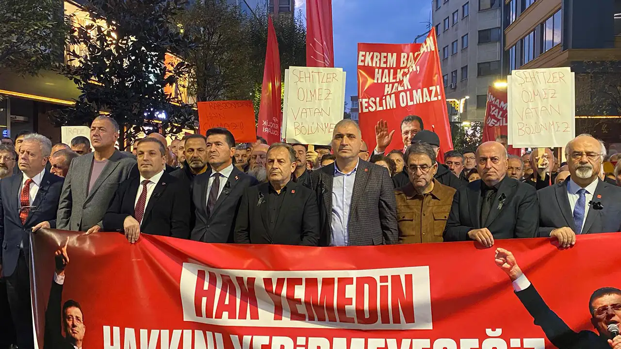 Trabzon’da İmamoğlu'na destek yürüyüşü: “Hak yemedin, hakkını yedirmeyiz!”