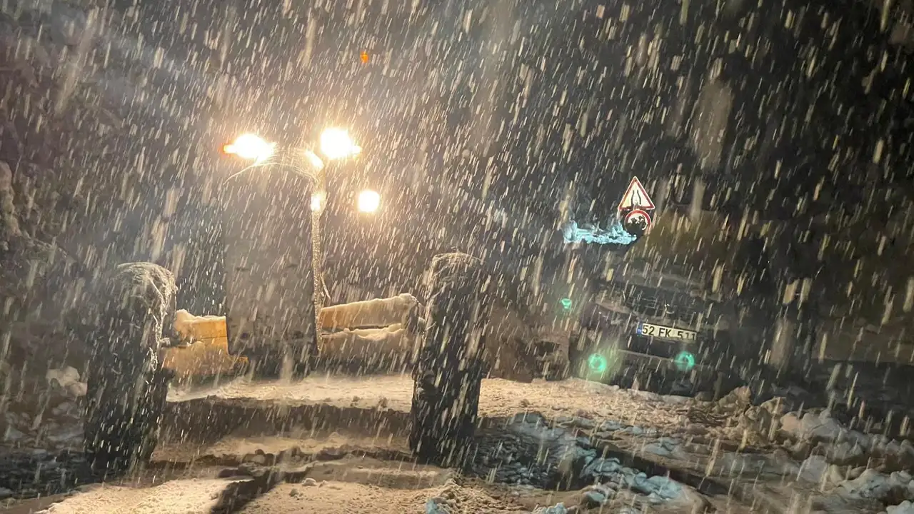 Ordu-Sivas yolu kara teslim: Yoğun kar yağışı ulaşımı durdurdu