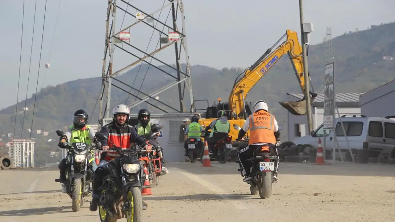 Ordu’da motosiklet eğitim alanı şantiyenin ortasında kaldı: Kursiyerler tedirgin