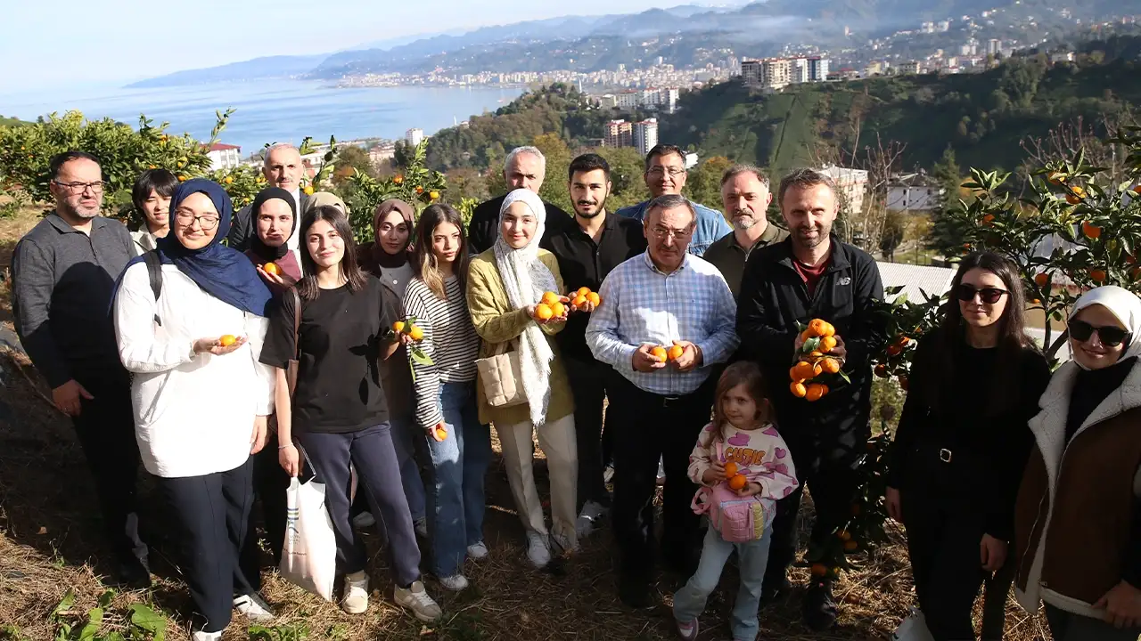 Rize'de mandalina hasat etkinliği renkli görüntülere sahne oldu