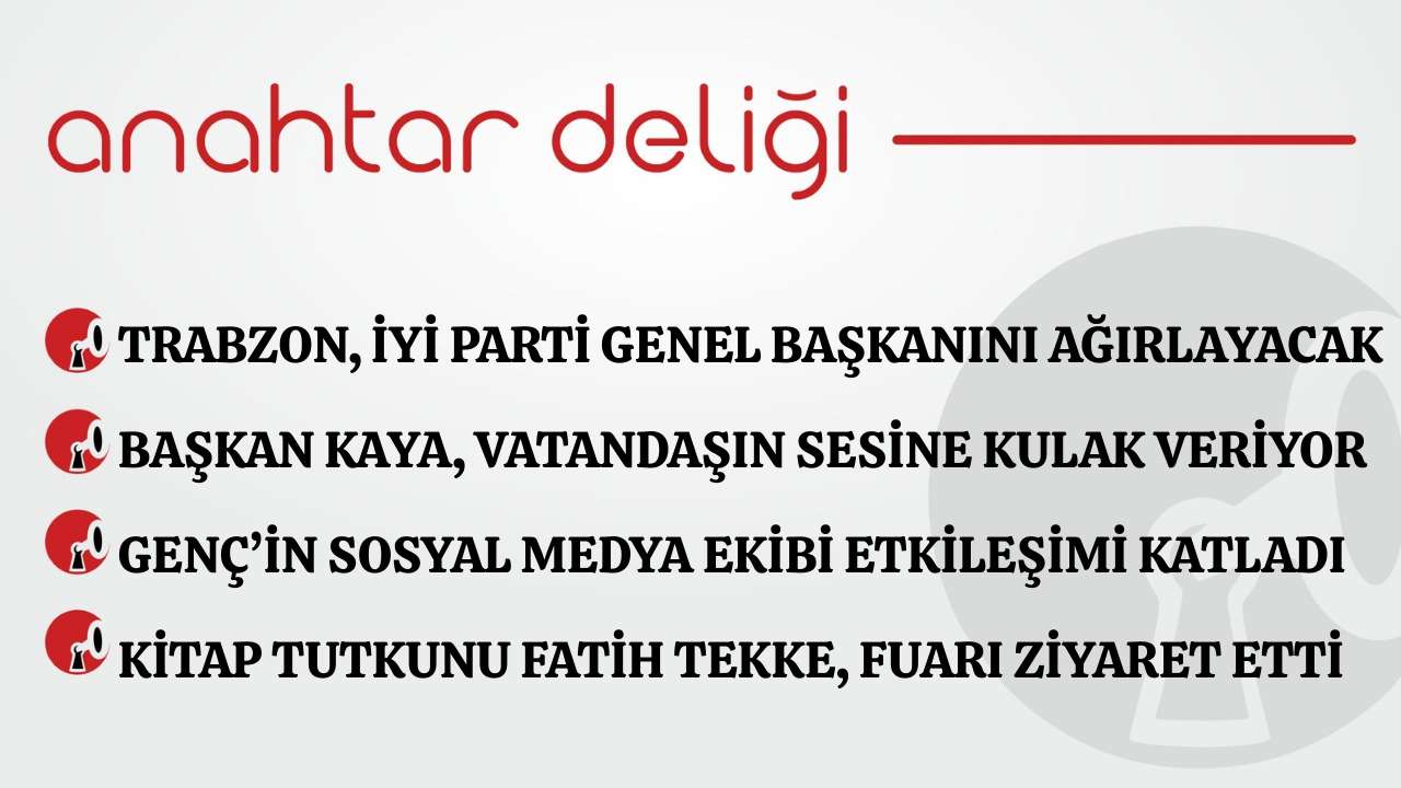Anahtar Deliği 23.11.2025 - Trabzon, İYİ Parti genel başkanını ağırlayacak