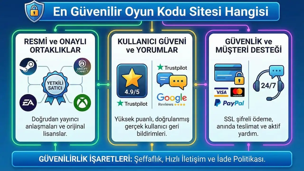 En güvenilir oyun kodu sitesi hangisi?