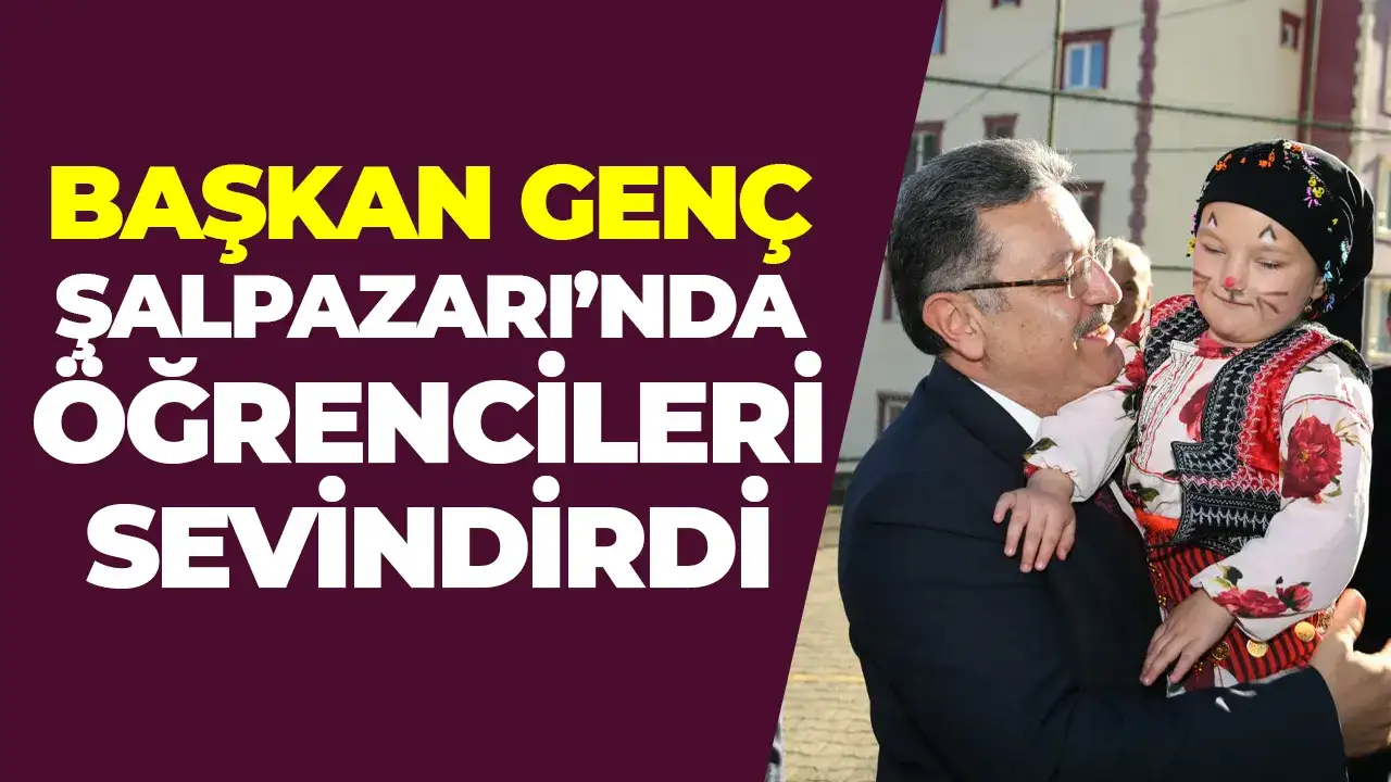 Başkan Genç Şalpazarı'nda öğrencileri sevindirdi
