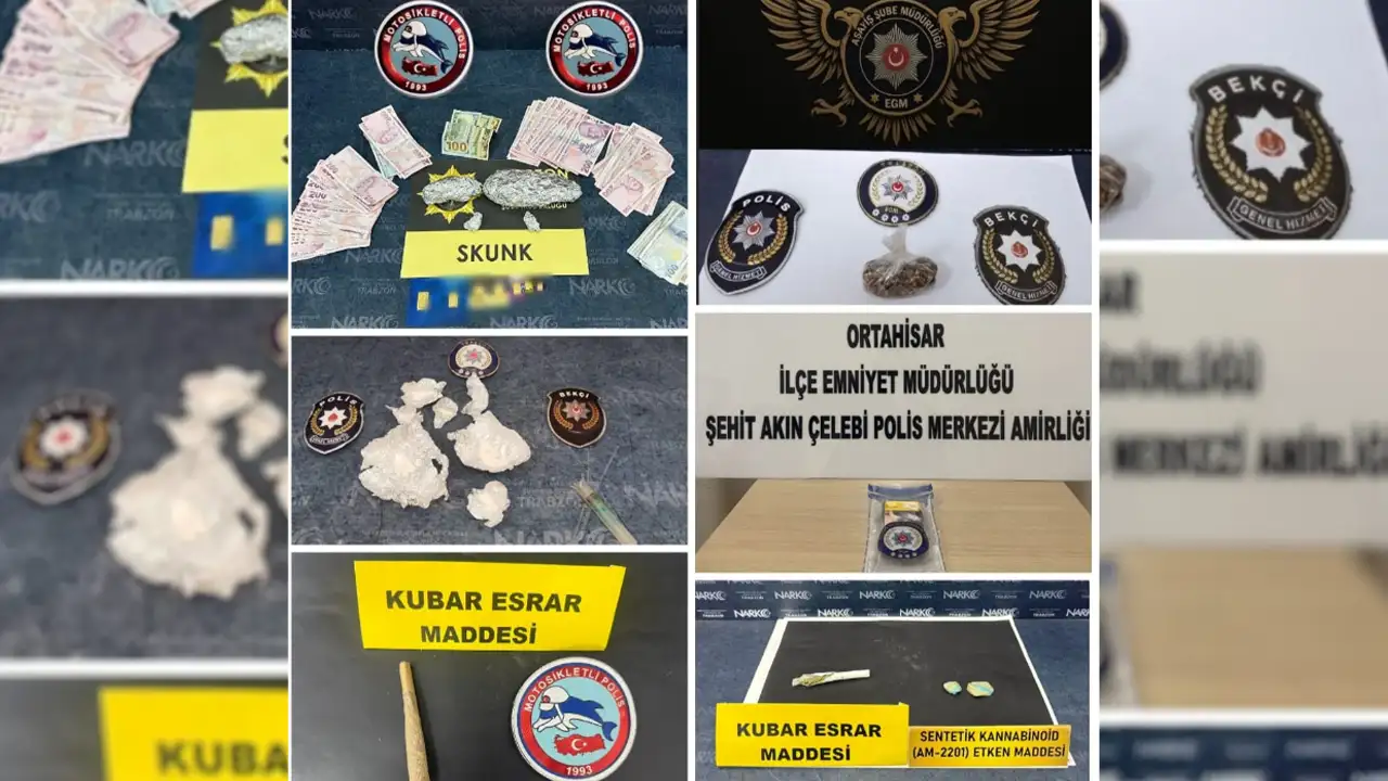 Trabzon’da zehir tacirlerine darbe: Uyuşturucu operasyonunda para ve altın ele geçirildi