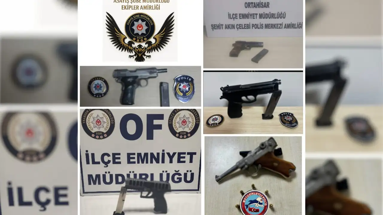 Trabzon Emniyeti harekete geçti: Ruhsatsız silahlar ve fişekler yakalandı