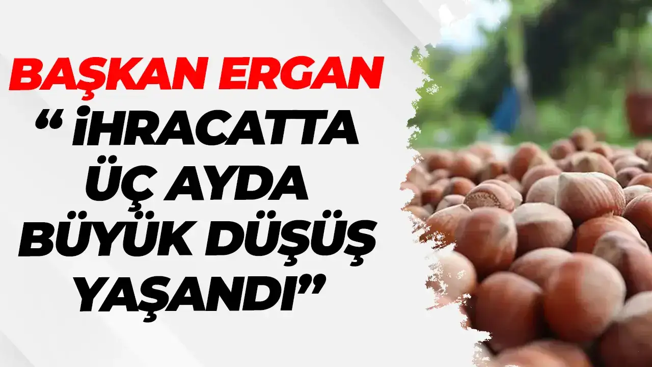 Başkan Ergan: " İhracatta üç ayda büyük düşüş yaşandı