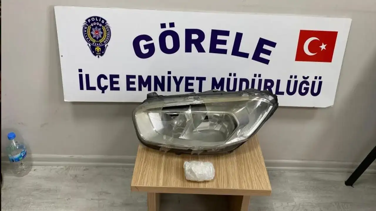 Giresun otogarında araç farına gizlenmiş 130 gram metamfetamin ele geçirildi