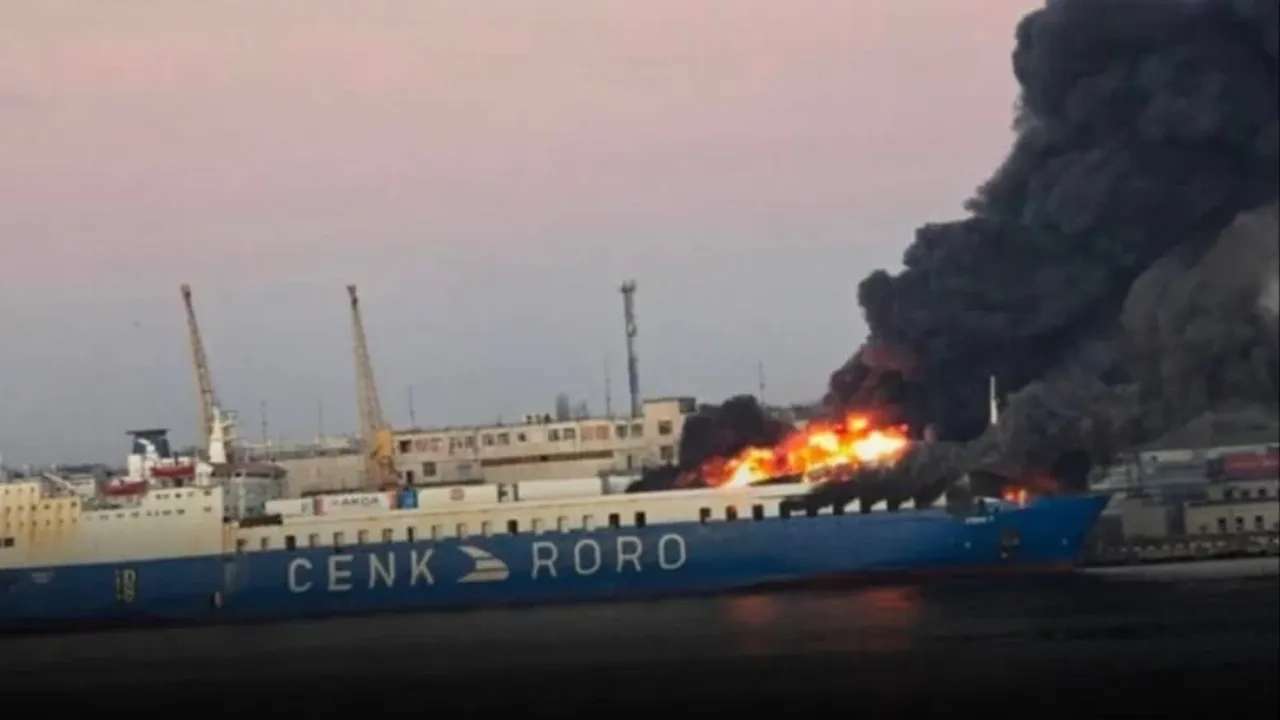 Türk sahipli gemi Rus saldırısında vuruldu