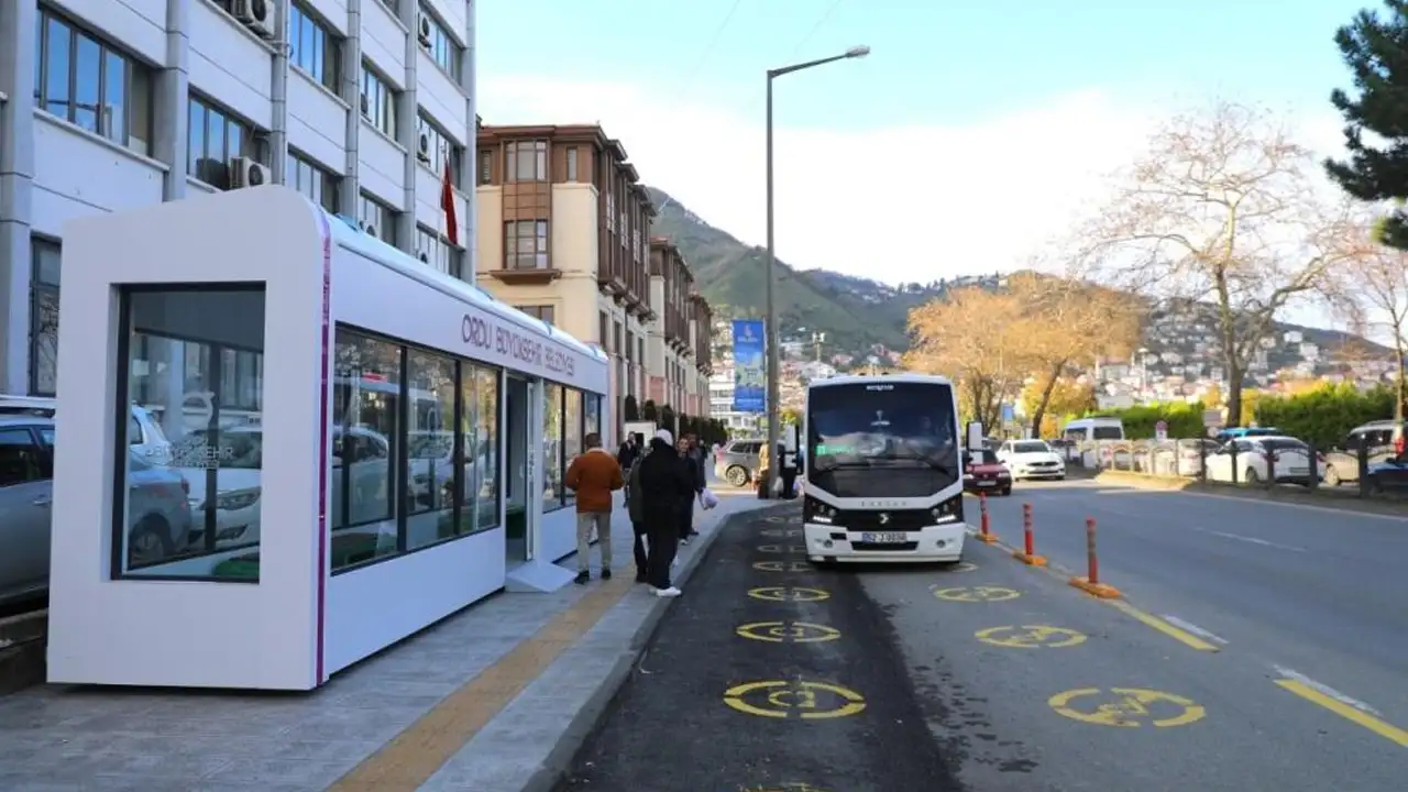 Ordu’da toplu ulaşımda yeni dönem: Akıllı duraklar hizmete girdi