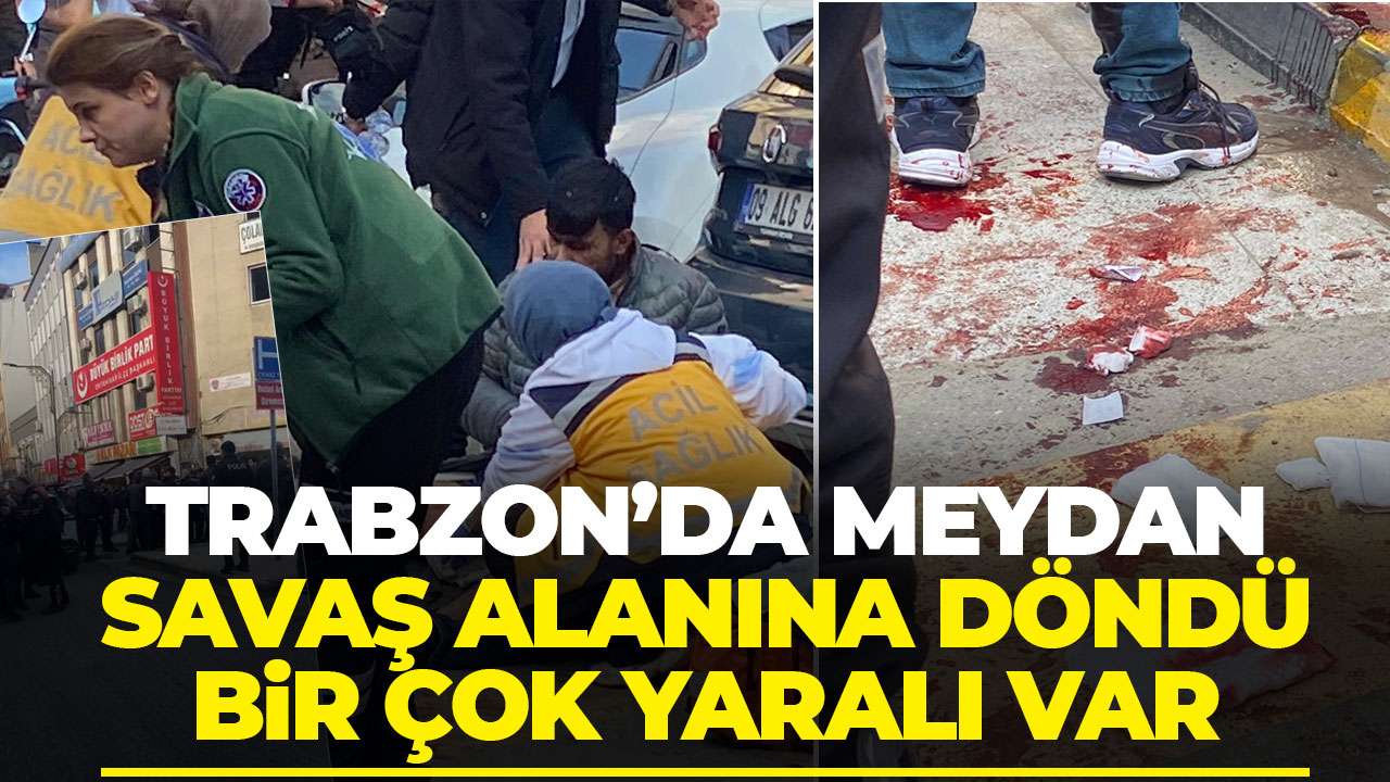 Trabzon'un göbeğinde büyük kavga! Bir çok ambulans sevk edildi.