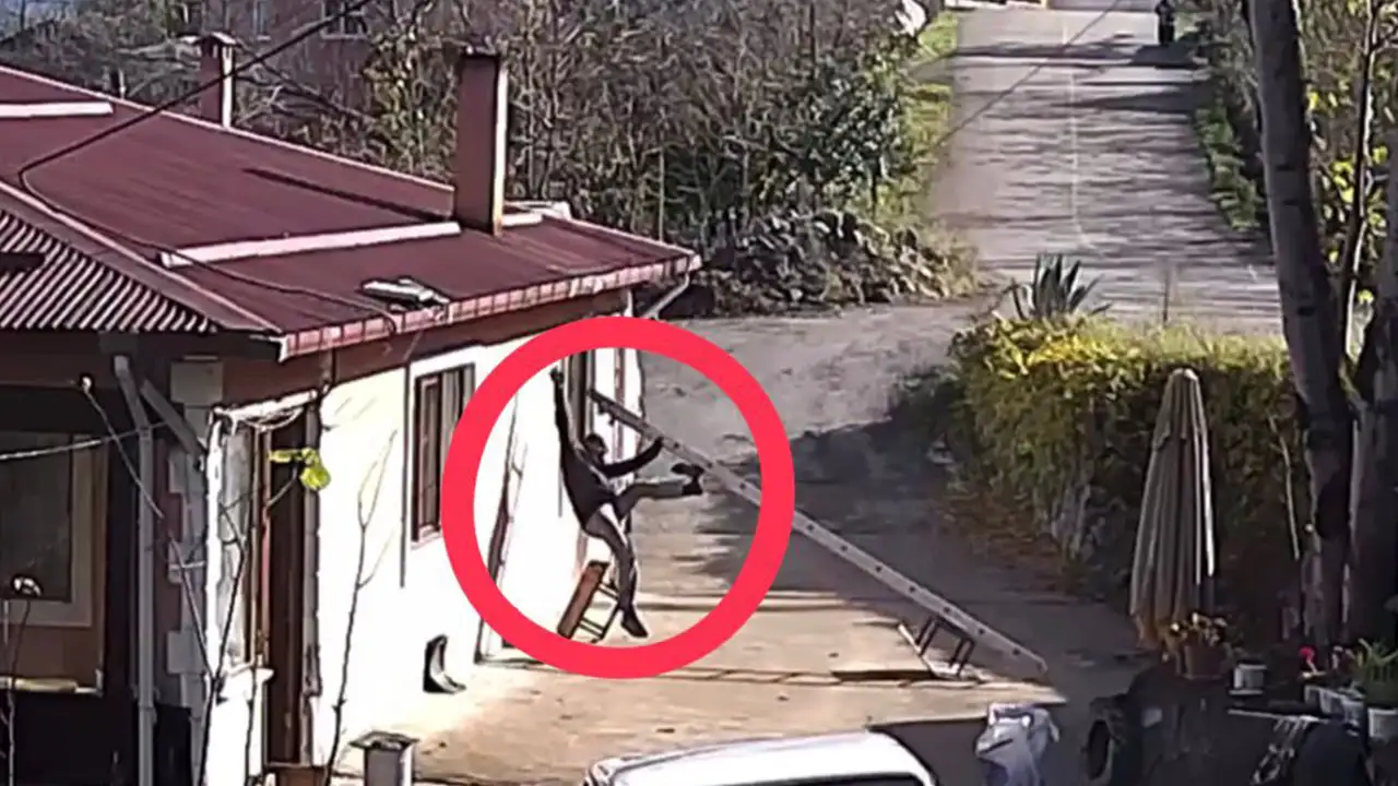 Ordu'da baca şapkası değiştirirken çatıdan düştü: O anlar kamerada