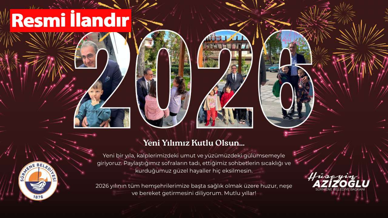 Sürmene Belediyesi yılbaşı mesajı 2026