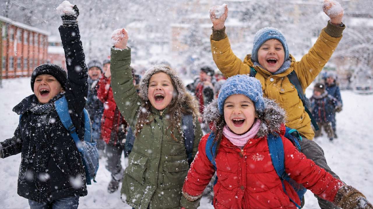 Trabzon’da kar yağışı nedeniyle okullar tatil edildi
