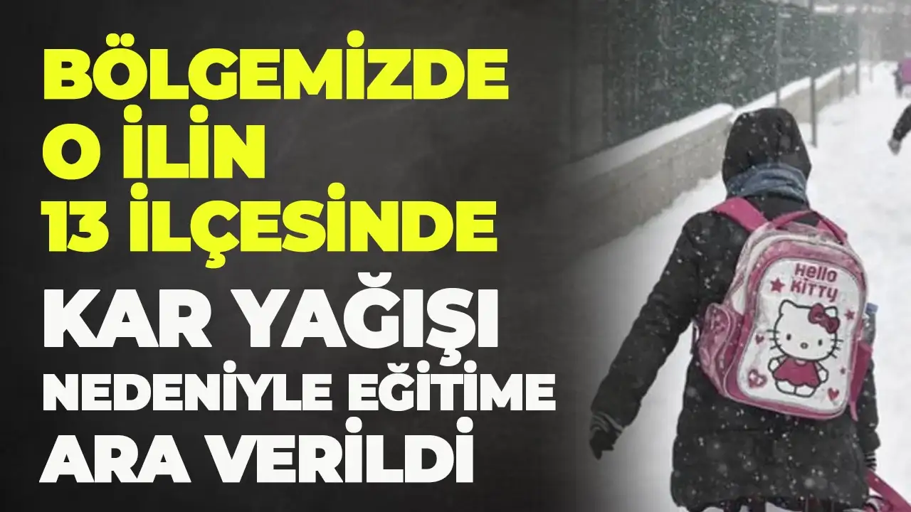Ordu’da 13 ilçede kar nedeniyle eğitime bir gün ara