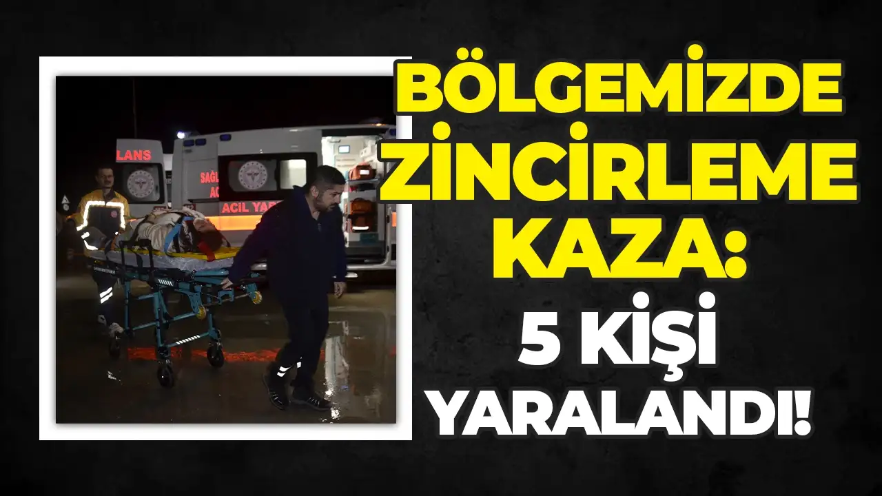 Samsun Alaçam’da kar nedeniyle zincirleme kaza: 5 kişi yaralandı