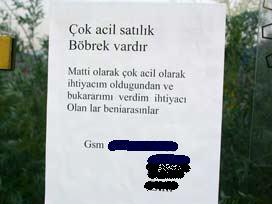 Böbreğini satışa çıkardı