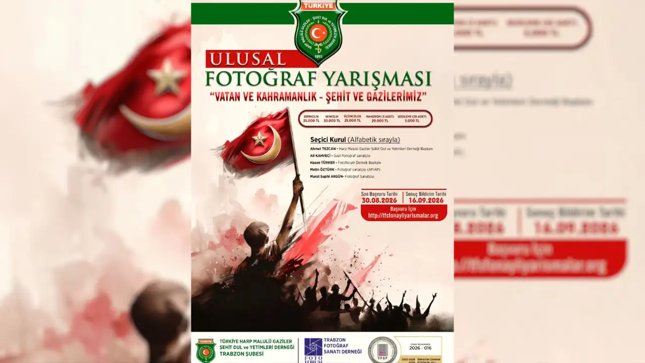 Trabzon’da “Vatan ve Kahramanlık” temalı ulusal fotoğraf yarışması başladı