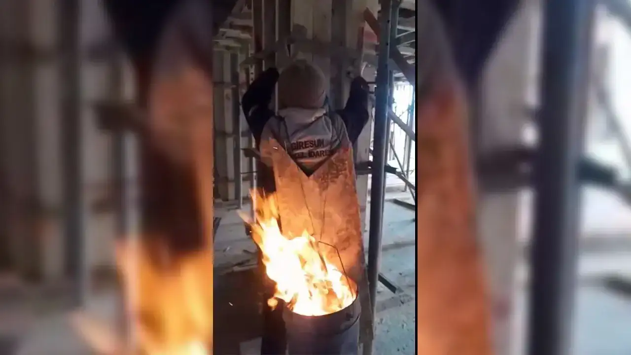 Giresun'da yüzleri güldüren olay: Dondurucu soğuğa meydan okudu