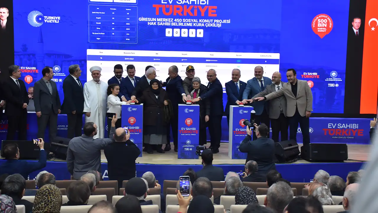 Giresun’da 1676 konutun hak sahipleri kura ile belirlendi