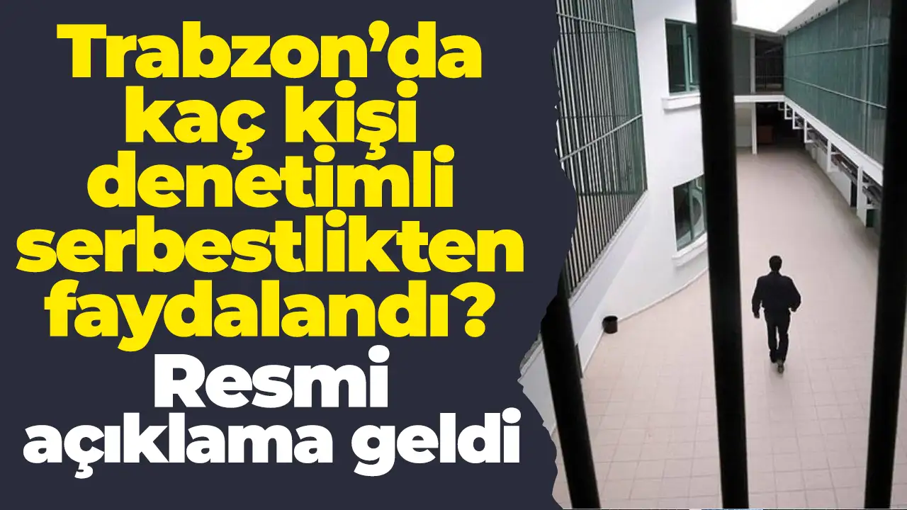 Trabzon’da kaç kişi denetimli serbestlikten faydalandı? Resmi açıklama geldi