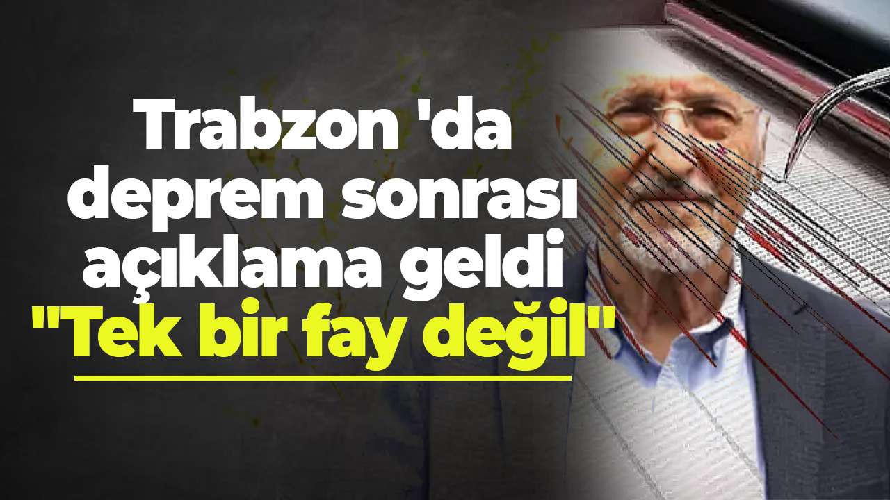 Trabzon 'da deprem sonrası açıklama geldi "Tek bir fay değil"