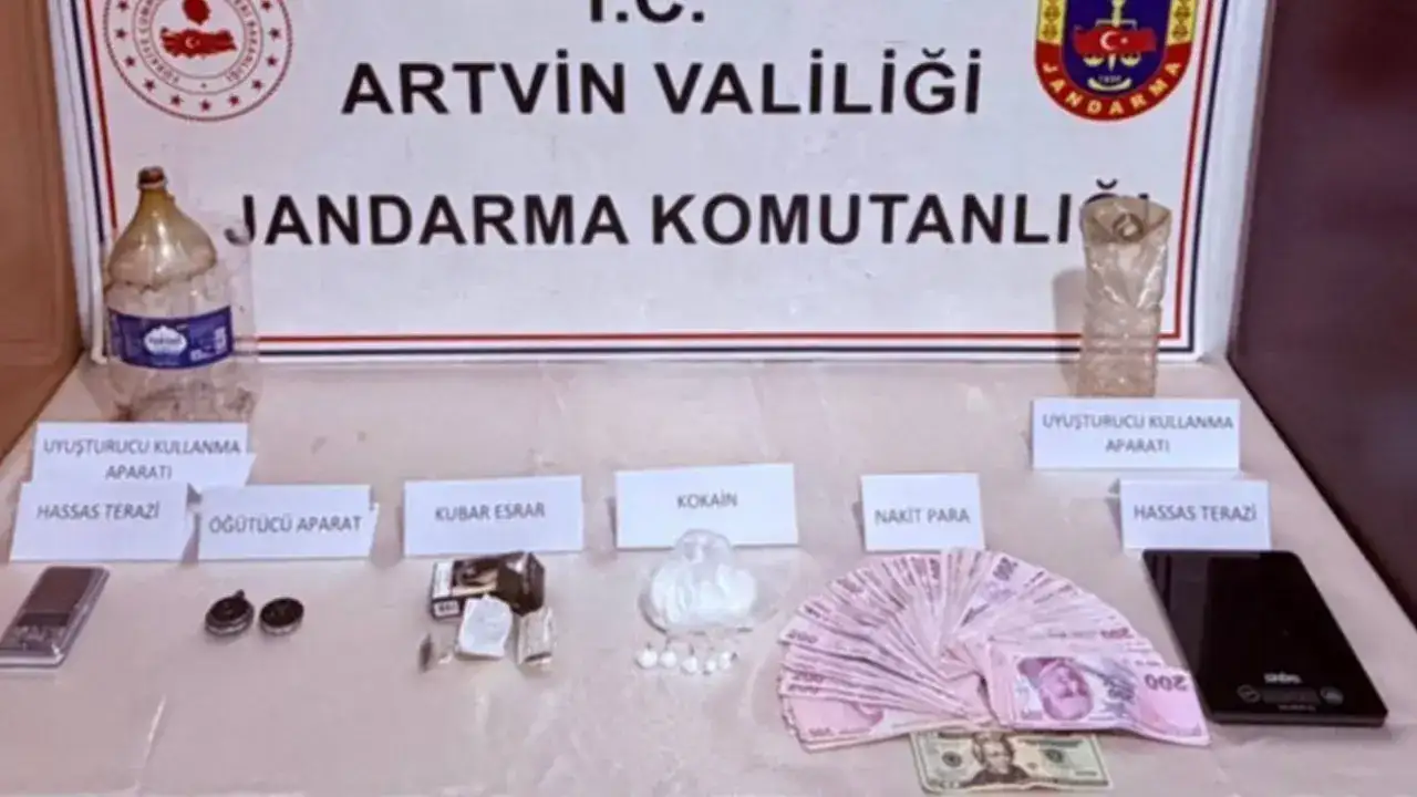 Artvin'de uyuşturucu operasyonu: 2 şüpheli gözaltında