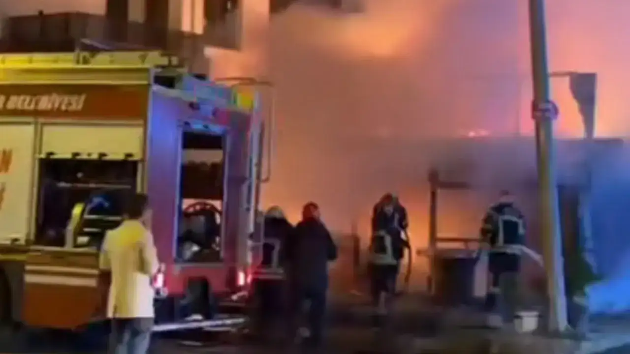 Araklı’da korkutan yangın: İş yeri küle döndü