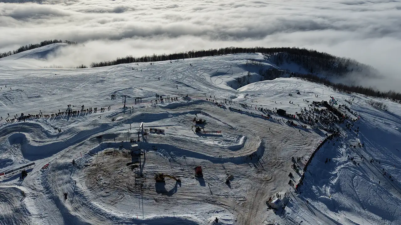 Rize’de taş ocağı pist oldu: Yayla spor merkezine dönüştü