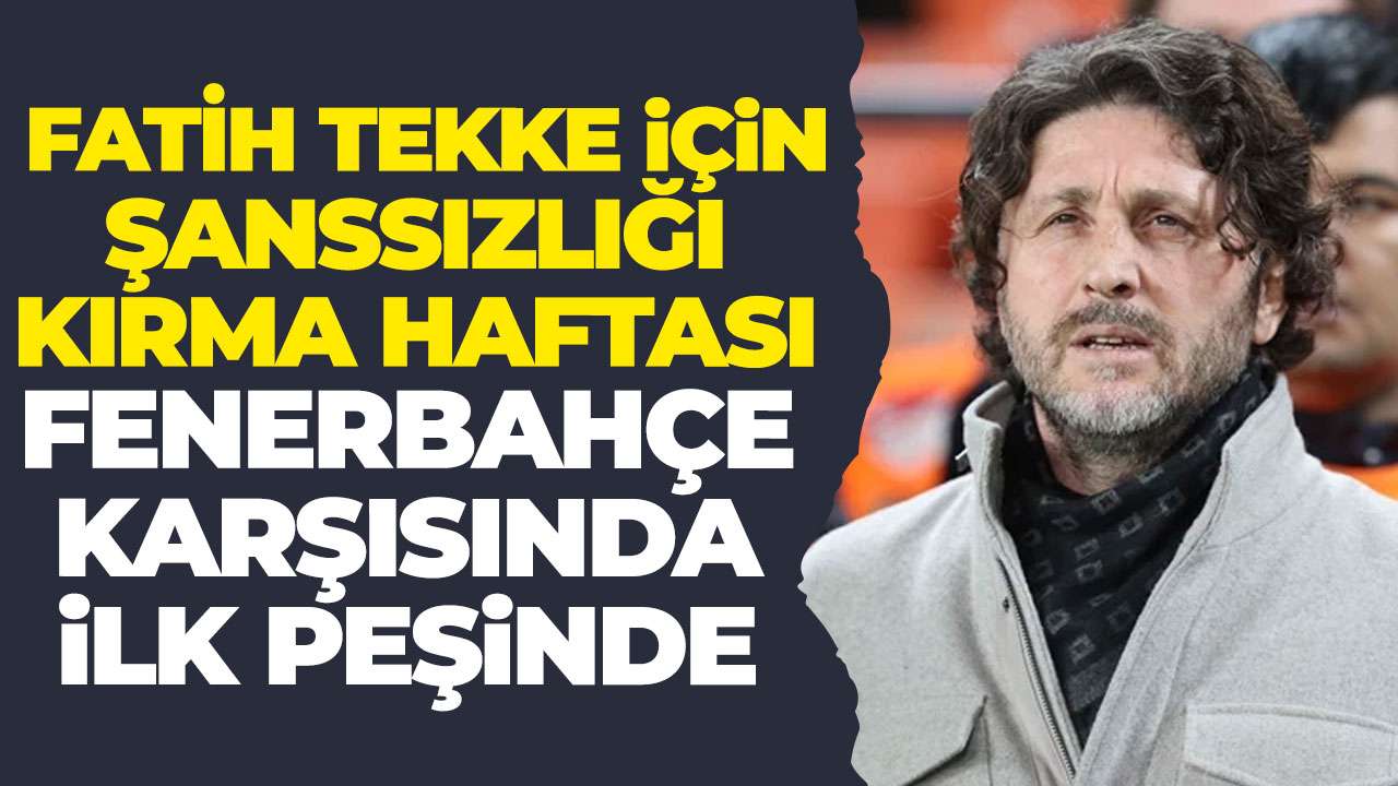 Trabzonspor'da Fatih Tekke için kırılma haftası! Fenerbahçe’ye karşısında ilk arayışı