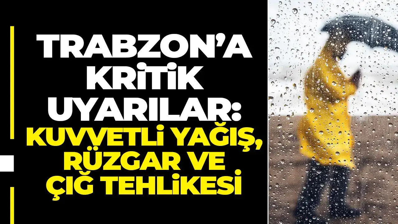 Trabzon’a kritik uyarılar: Kuvvetli yağış, rüzgar ve çığ tehlikesi