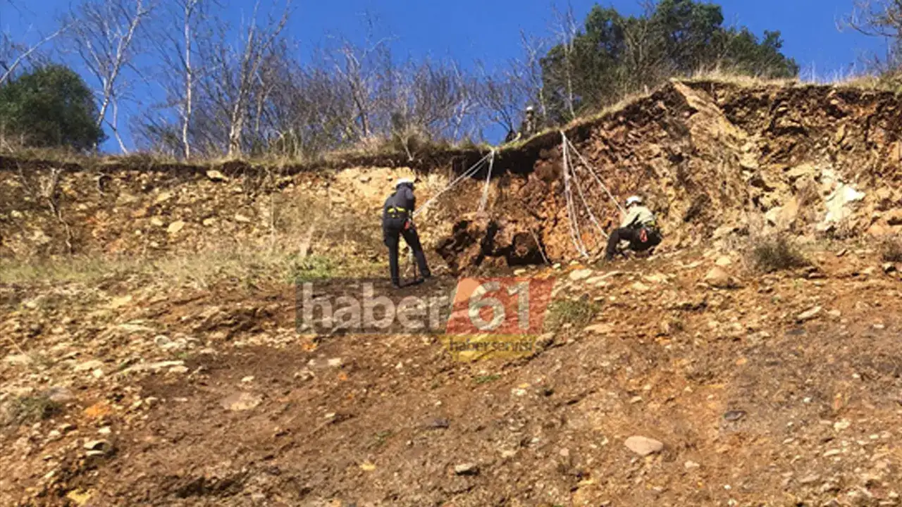 Trabzon’da heyelan: Ekipler bölgede