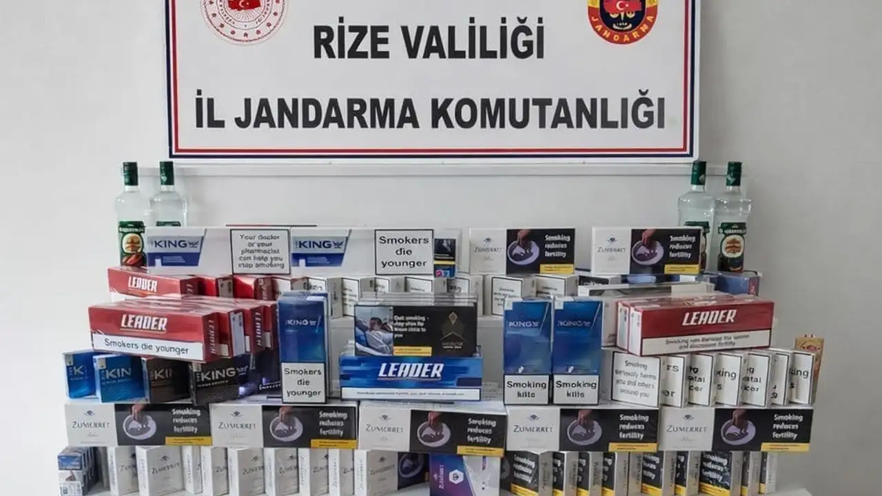 Rize'de kaçakçılığa darbe: Binlerce paket sigara ele geçirildi