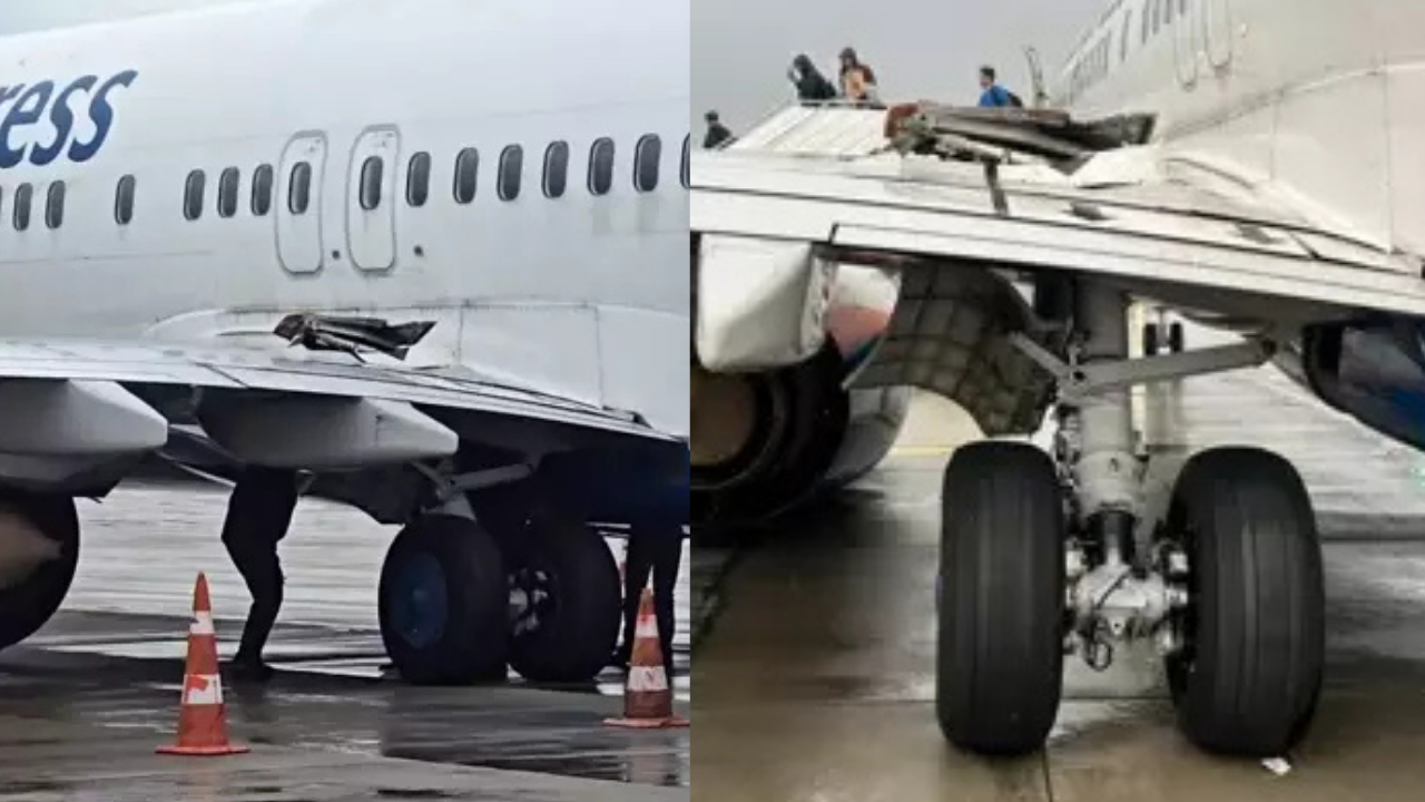 Antalya Havalimanı’nda korku dolu anlar: Kalkış öncesi uçağın tekerlekleri yerinden çıktı