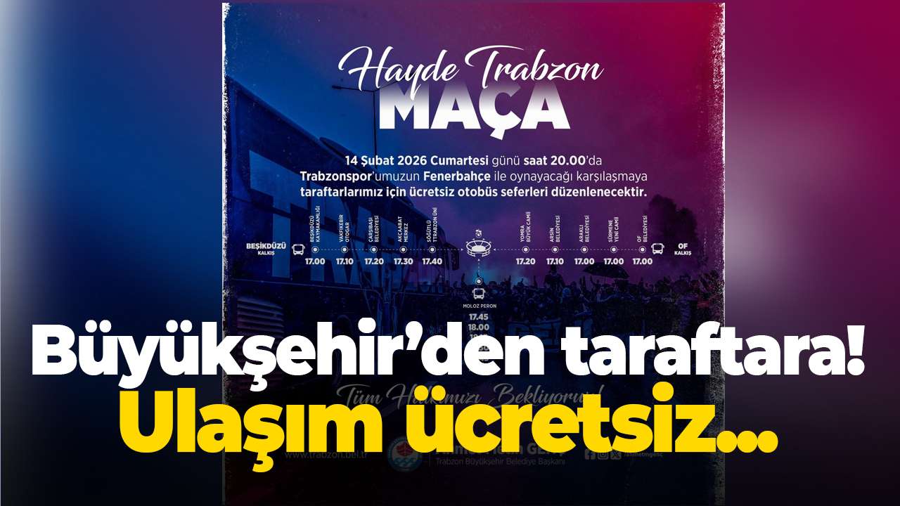 Büyükşehir’den taraftara ücretsiz ulaşım ve otopark hizmeti