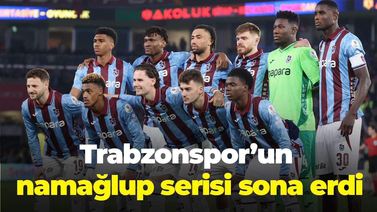 Trabzonspor’un namağlup serisi sona erdi