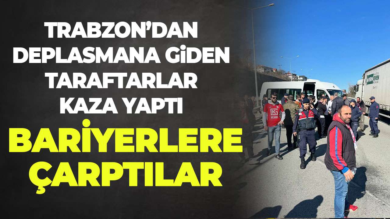 Trabzon'dan maç için yola çıkmışlardı! Giresun çıkışında korkutan kaza