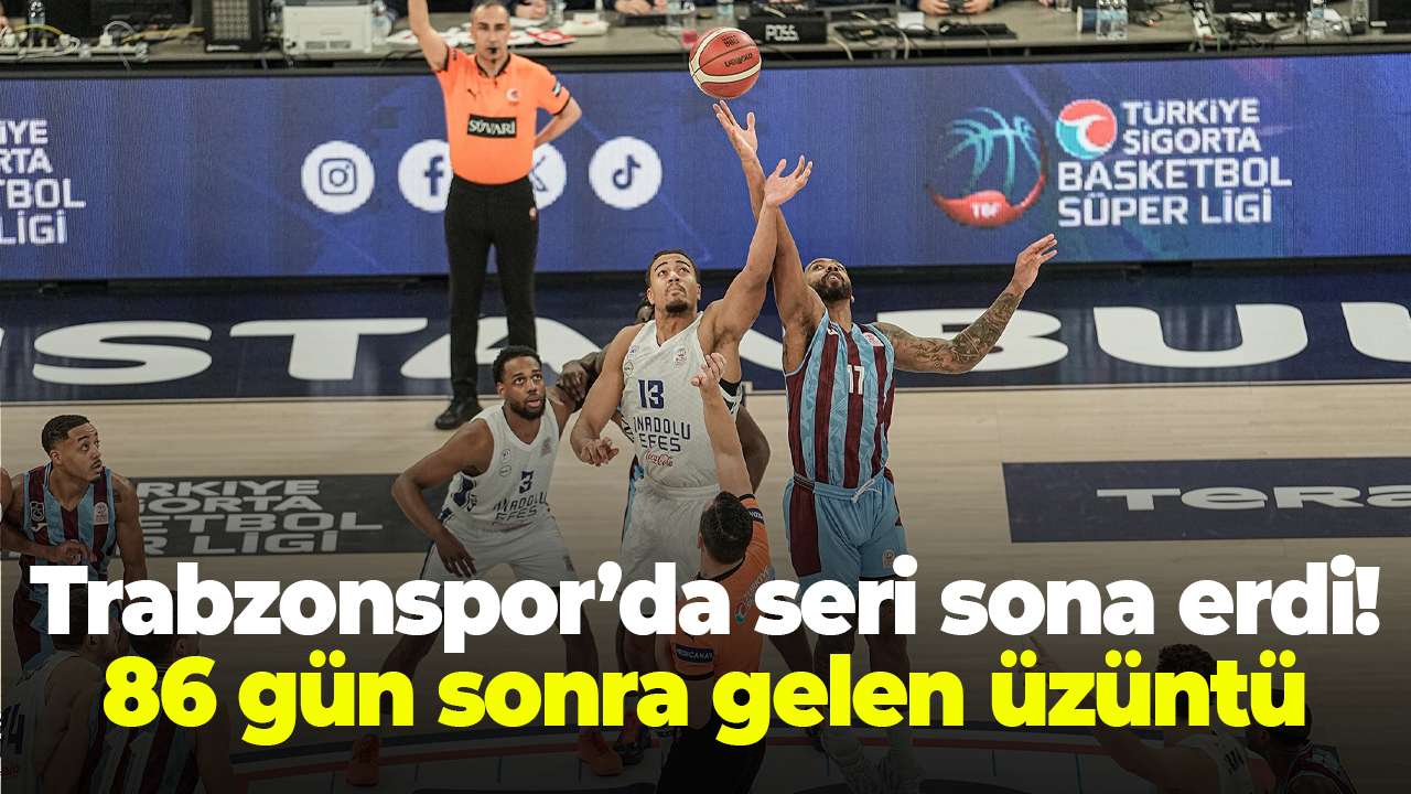 Trabzonspor’da seri sona erdi! 86 gün sonra gelen üzüntü