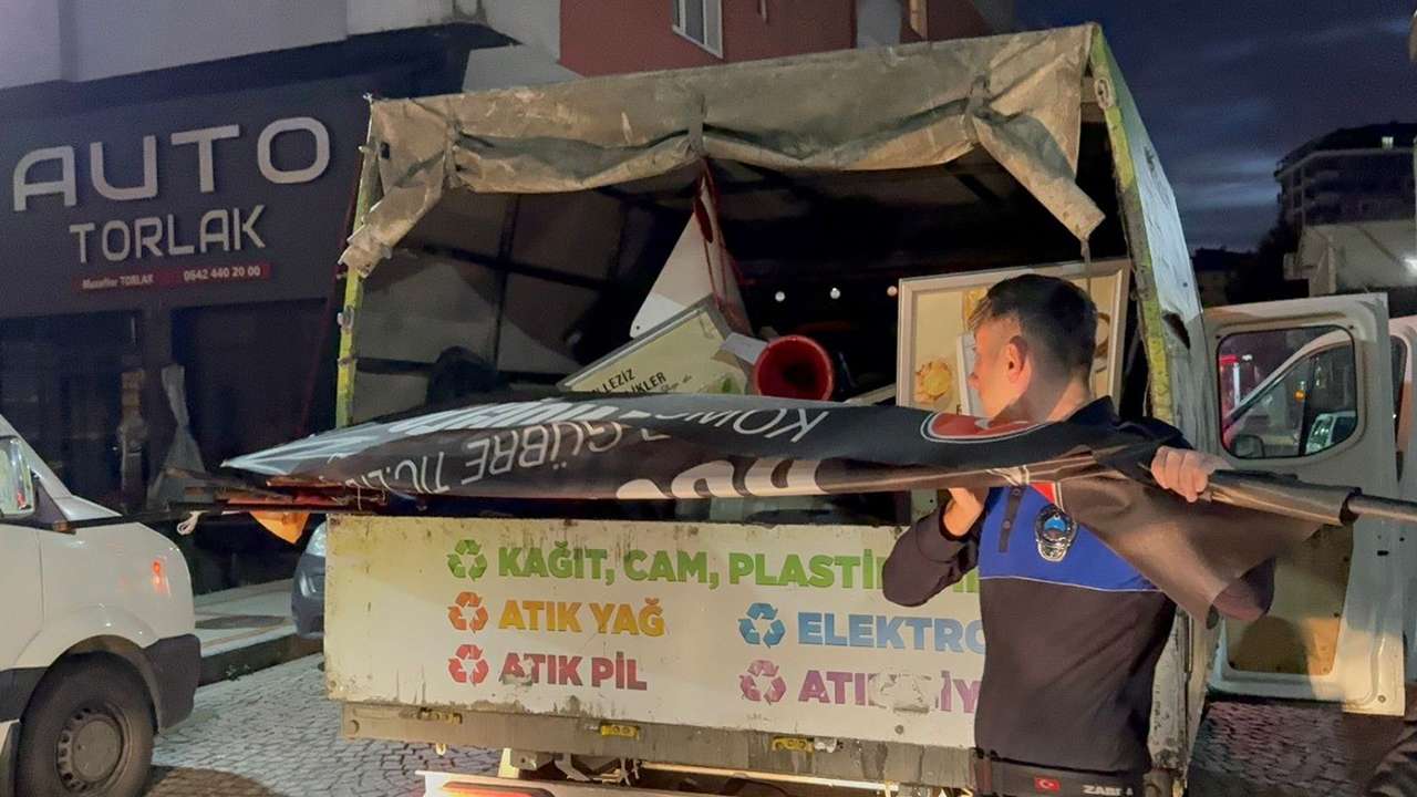 Rize’de kaldırım işgallerine reklam ve park denetimi