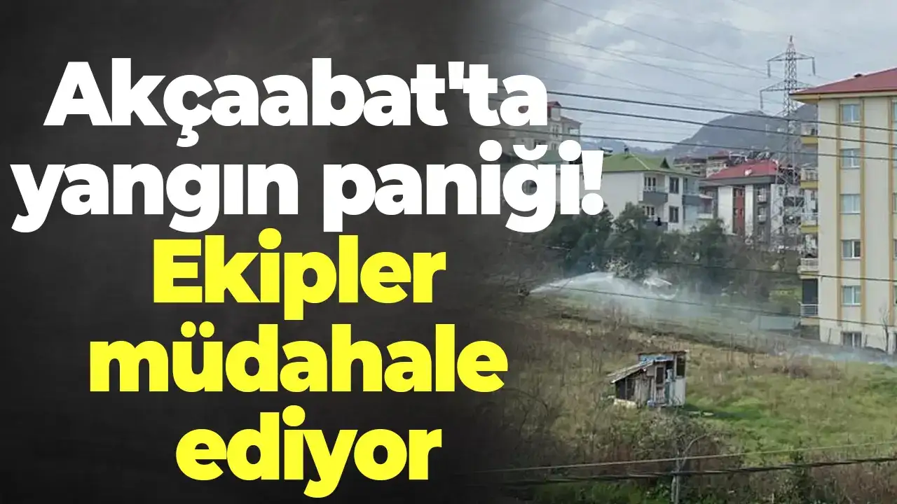 Akçaabat'ta yangın paniği: Ekipler müdahale ediyor
