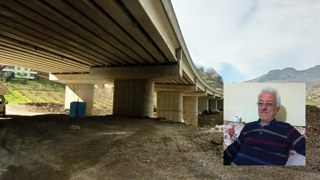 Akçaabat’ta viyadükten düşerek ölen kişi toprağa verildi