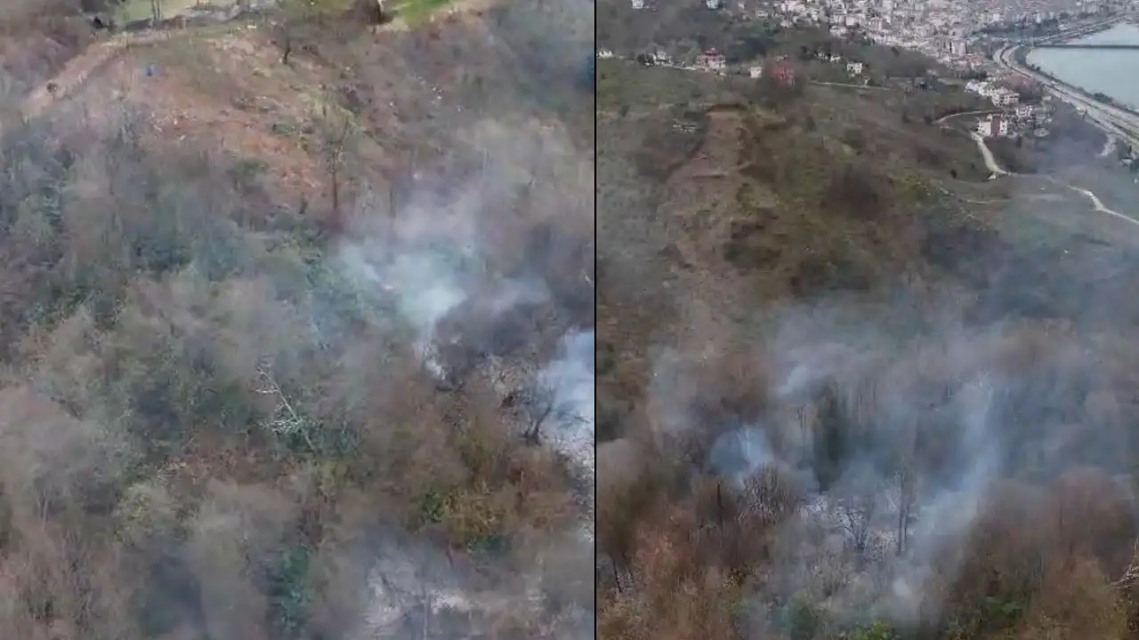 Görele’de örtü yangını: 1 hektar zarar