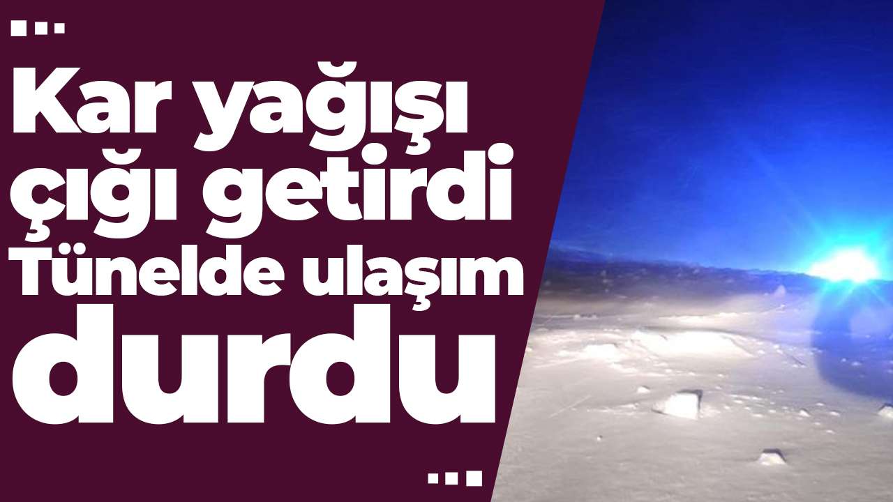 Kar yağışı çığı getirdi: Tünelde ulaşım durdu