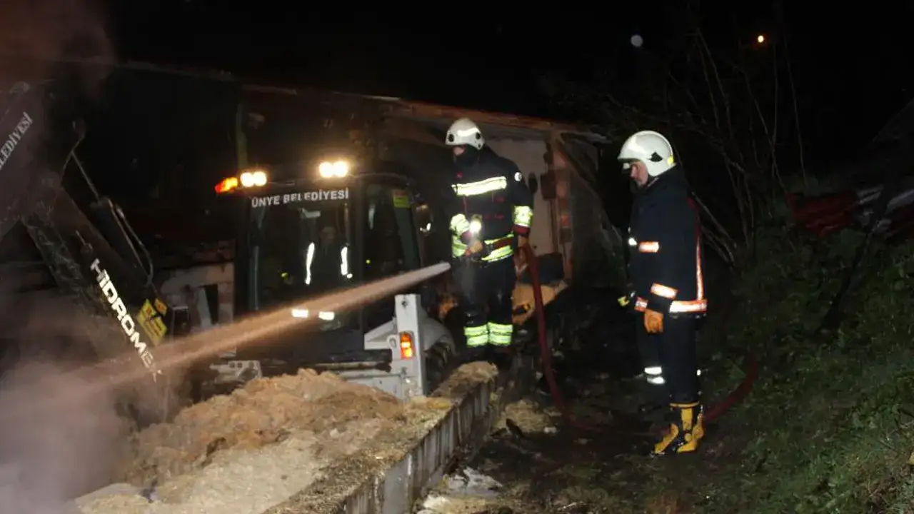 Ordu'da feci yangın! 27 Büyükbaş hayvan telef oldu